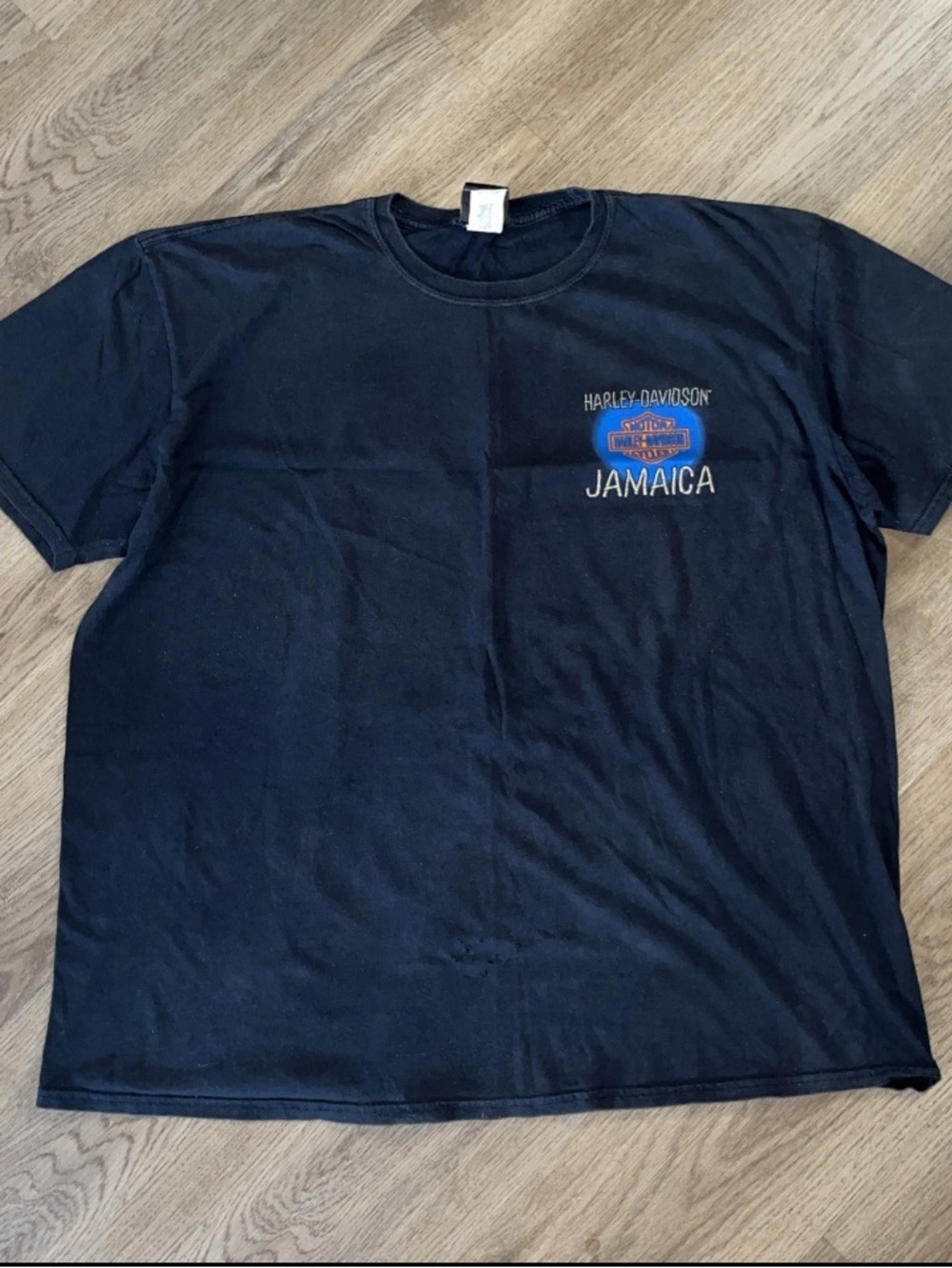 Harley-Davidson Black T-Shirt with Jamaica Logo